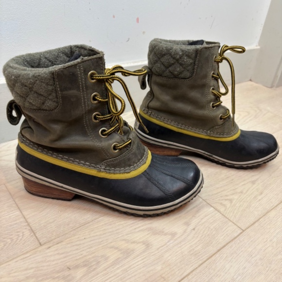 Sorel Slimpack II Lace Up Duck Boot 8 Fisherman Gorpcore Waterproof Snow Rain - Picture 3 of 10